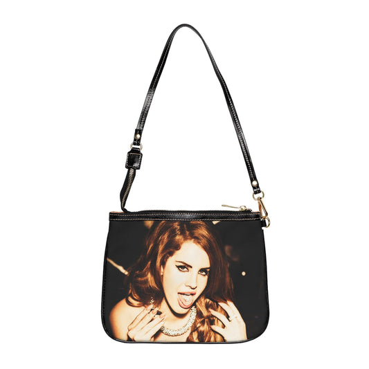 lana del rey handbag and shoulder bag with a black strap