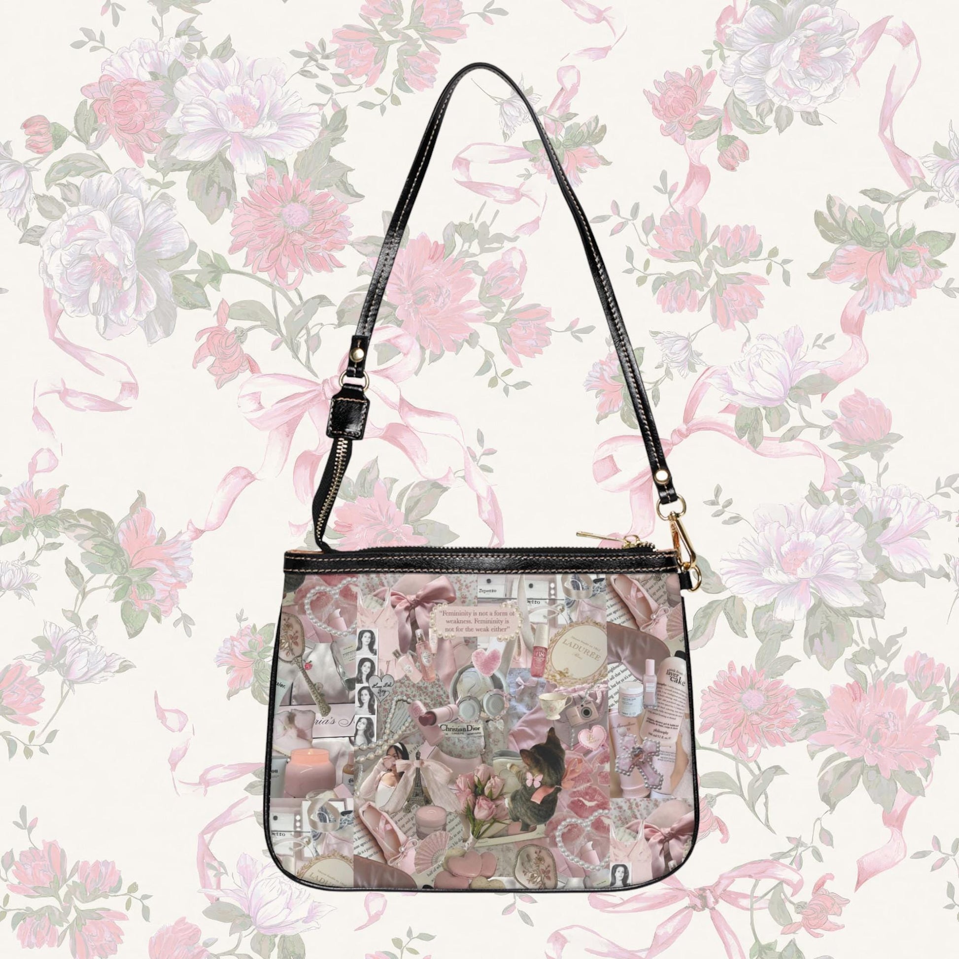 Coquette Handbag with a lana del rey pinterest inspired collage